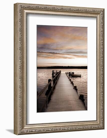 Sunset Over Jetty-Danita Delimont-Framed Photo