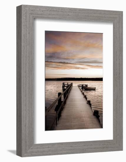 Sunset Over Jetty-Danita Delimont-Framed Photo