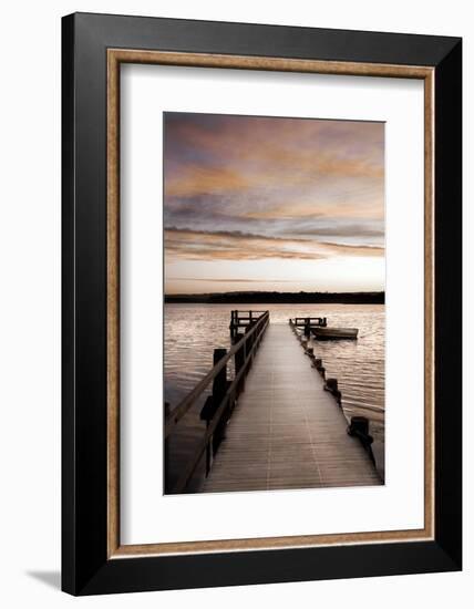 Sunset Over Jetty-Danita Delimont-Framed Photo