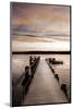 Sunset Over Jetty-Danita Delimont-Mounted Photo