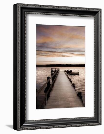 Sunset Over Jetty-Danita Delimont-Framed Photo