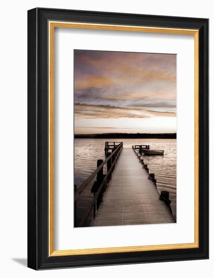 Sunset Over Jetty-Danita Delimont-Framed Photo