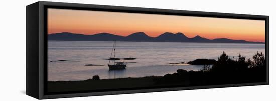 Sunset over Jura Seen from Kintyre, Argyll and Bute, Scotland-Peter Thompson-Framed Premier Image Canvas