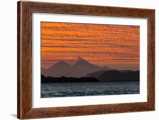 Sunset over Komodo National Park, Rinca Island, Flores Sea, Indonesia, Southeast Asia, Asia-Michael Nolan-Framed Photographic Print