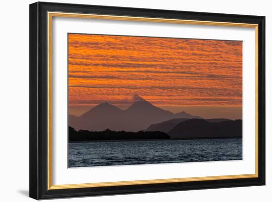 Sunset over Komodo National Park, Rinca Island, Flores Sea, Indonesia, Southeast Asia, Asia-Michael Nolan-Framed Photographic Print