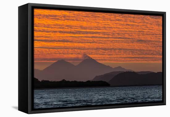 Sunset over Komodo National Park, Rinca Island, Flores Sea, Indonesia, Southeast Asia, Asia-Michael Nolan-Framed Premier Image Canvas