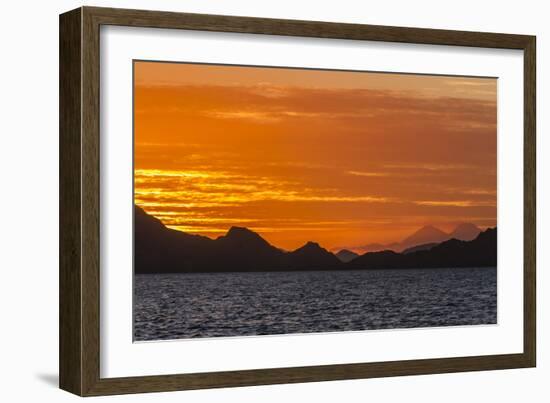 Sunset over Komodo National Park, Rinca Island, Flores Sea, Indonesia, Southeast Asia, Asia-Michael Nolan-Framed Photographic Print