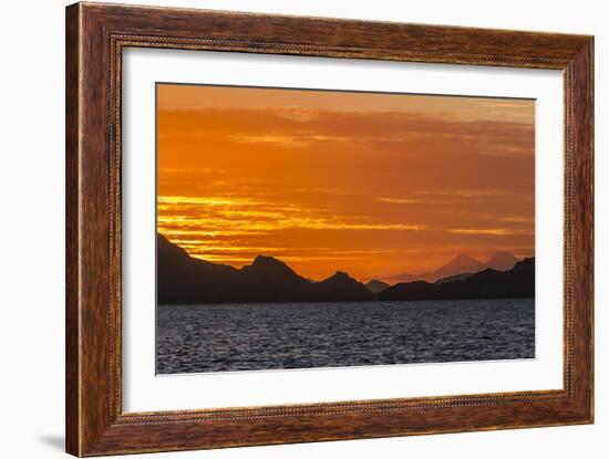 Sunset over Komodo National Park, Rinca Island, Flores Sea, Indonesia, Southeast Asia, Asia-Michael Nolan-Framed Photographic Print