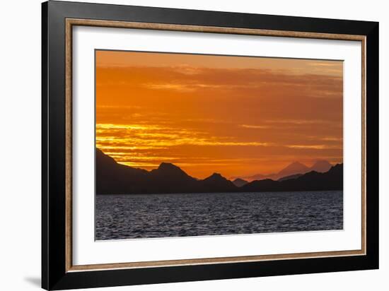 Sunset over Komodo National Park, Rinca Island, Flores Sea, Indonesia, Southeast Asia, Asia-Michael Nolan-Framed Photographic Print