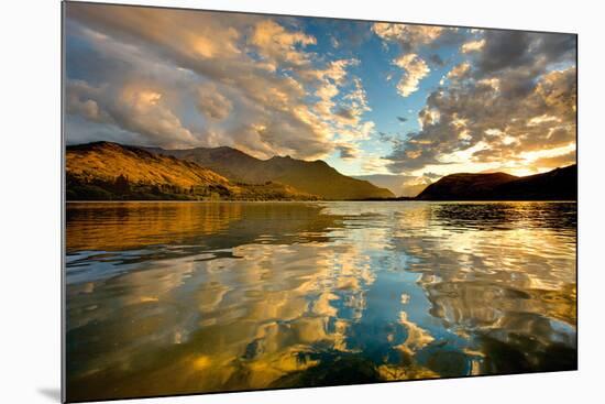 Sunset Over Lake Hayes-Nathan Secker-Mounted Giclee Print