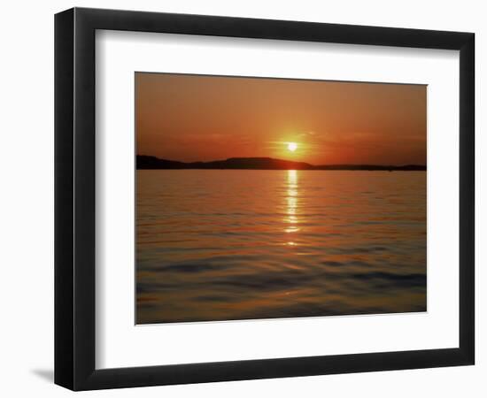 Sunset Over Lake Lanier, GA-Mark Gibson-Framed Photographic Print