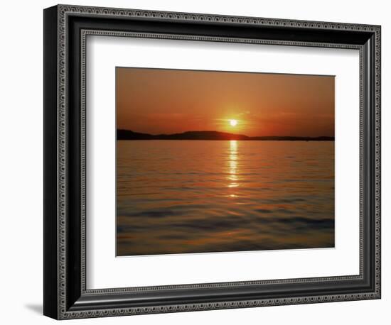 Sunset Over Lake Lanier, GA-Mark Gibson-Framed Photographic Print