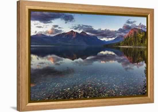 Sunset over Lake Mcdonald in Glacier National Park, Montana, Usa-Chuck Haney-Framed Premier Image Canvas