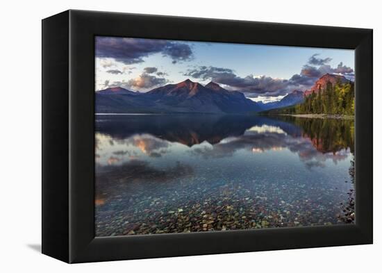 Sunset over Lake Mcdonald in Glacier National Park, Montana, Usa-Chuck Haney-Framed Premier Image Canvas