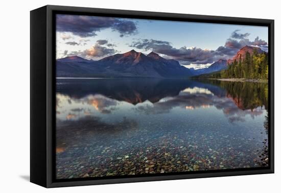 Sunset over Lake Mcdonald in Glacier National Park, Montana, Usa-Chuck Haney-Framed Premier Image Canvas