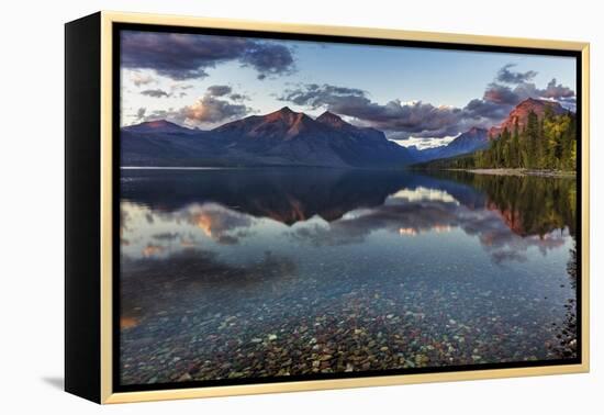 Sunset over Lake Mcdonald in Glacier National Park, Montana, Usa-Chuck Haney-Framed Premier Image Canvas