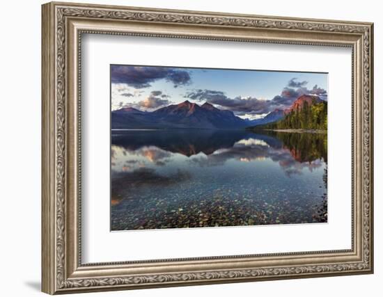 Sunset over Lake Mcdonald in Glacier National Park, Montana, Usa-Chuck Haney-Framed Photographic Print