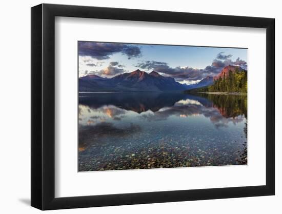 Sunset over Lake Mcdonald in Glacier National Park, Montana, Usa-Chuck Haney-Framed Photographic Print