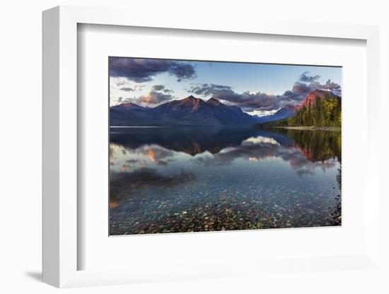 Sunset over Lake Mcdonald in Glacier National Park, Montana, Usa-Chuck Haney-Framed Photographic Print