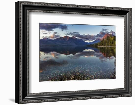 Sunset over Lake Mcdonald in Glacier National Park, Montana, Usa-Chuck Haney-Framed Photographic Print