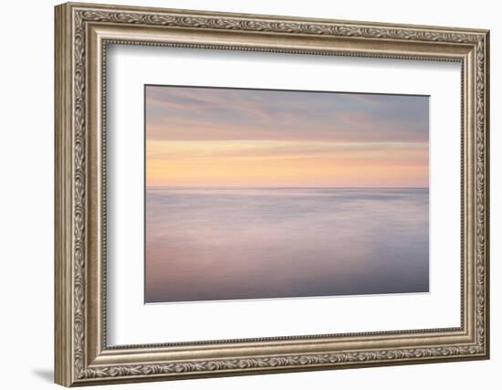 Sunset over Lake Superior seen from beach at Whitefish Point, Upper Peninsula, Michigan-Alan Majchrowicz-Framed Photographic Print