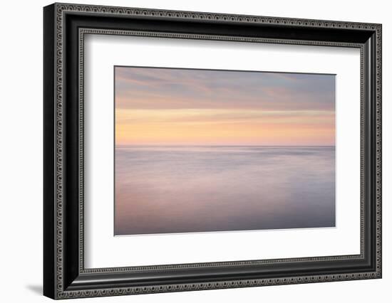 Sunset over Lake Superior seen from beach at Whitefish Point, Upper Peninsula, Michigan-Alan Majchrowicz-Framed Photographic Print