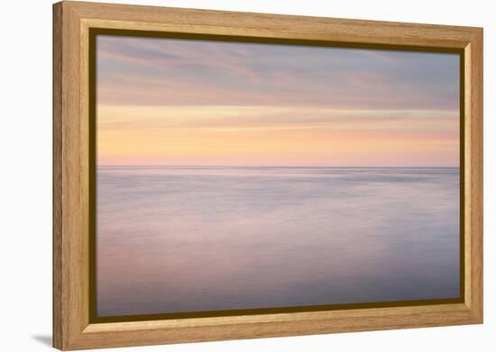 Sunset over Lake Superior seen from beach at Whitefish Point, Upper Peninsula, Michigan-Alan Majchrowicz-Framed Premier Image Canvas