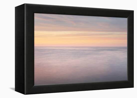 Sunset over Lake Superior seen from beach at Whitefish Point, Upper Peninsula, Michigan-Alan Majchrowicz-Framed Premier Image Canvas