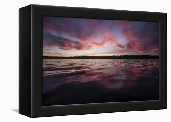 Sunset over Lake Washington. Seattle, Washington-Steven Gnam-Framed Premier Image Canvas