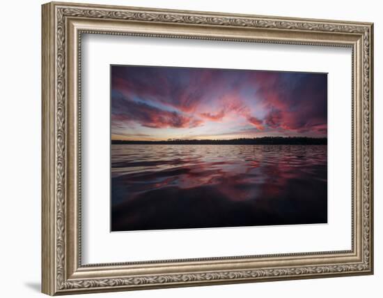 Sunset over Lake Washington. Seattle, Washington-Steven Gnam-Framed Photographic Print