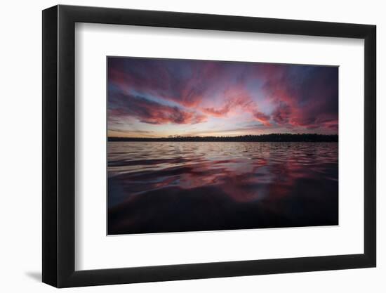 Sunset over Lake Washington. Seattle, Washington-Steven Gnam-Framed Photographic Print