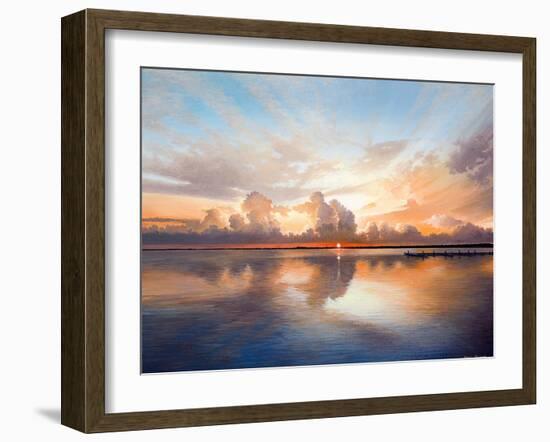 Sunset over Lake-Bruce Nawrocke-Framed Art Print