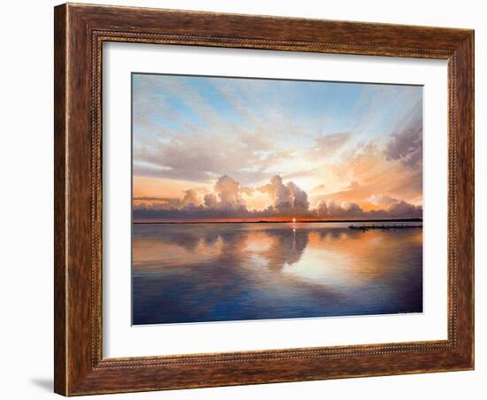 Sunset over Lake-Bruce Nawrocke-Framed Art Print