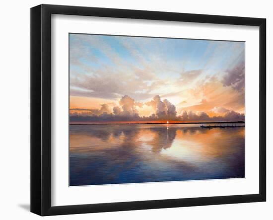 Sunset over Lake-Bruce Nawrocke-Framed Art Print