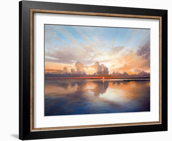 Sunset over Lake-Bruce Nawrocke-Framed Art Print