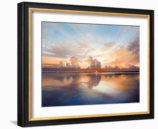 Sunset over Lake-Bruce Nawrocke-Framed Art Print