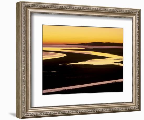 Sunset over Luskentyre Bay, at Low Tide, West Coast of South Harris, Outer Hebrides, Scotland, UK-Patrick Dieudonne-Framed Photographic Print