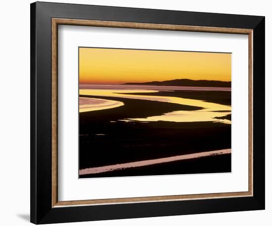 Sunset over Luskentyre Bay, at Low Tide, West Coast of South Harris, Outer Hebrides, Scotland, UK-Patrick Dieudonne-Framed Photographic Print