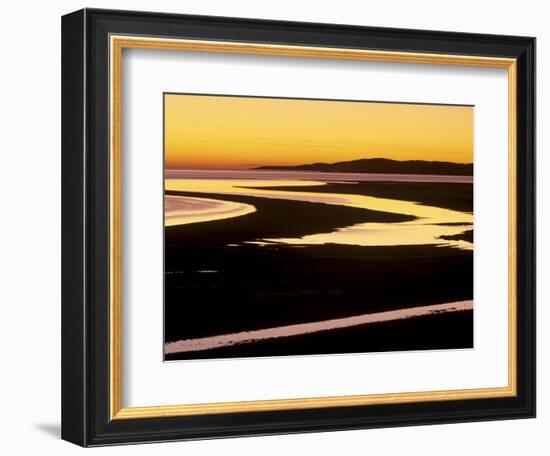 Sunset over Luskentyre Bay, at Low Tide, West Coast of South Harris, Outer Hebrides, Scotland, UK-Patrick Dieudonne-Framed Photographic Print