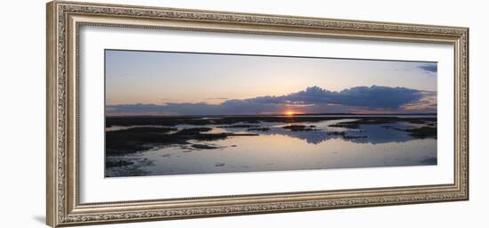 Sunset over Marshes of Chichester Harbour on a Very Still Evening, West Sussex, England, UK, Europe-Giles Bracher-Framed Photographic Print