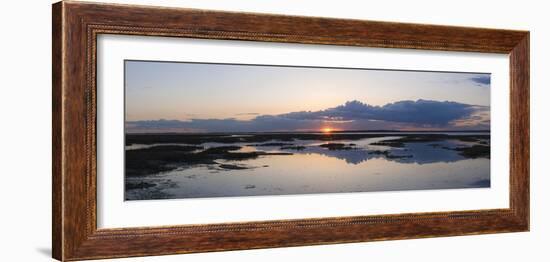 Sunset over Marshes of Chichester Harbour on a Very Still Evening, West Sussex, England, UK, Europe-Giles Bracher-Framed Photographic Print