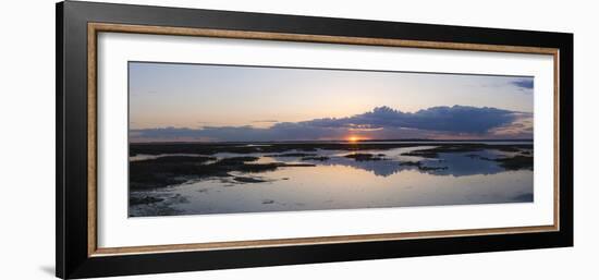 Sunset over Marshes of Chichester Harbour on a Very Still Evening, West Sussex, England, UK, Europe-Giles Bracher-Framed Photographic Print