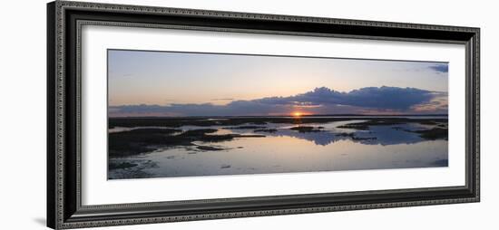 Sunset over Marshes of Chichester Harbour on a Very Still Evening, West Sussex, England, UK, Europe-Giles Bracher-Framed Photographic Print
