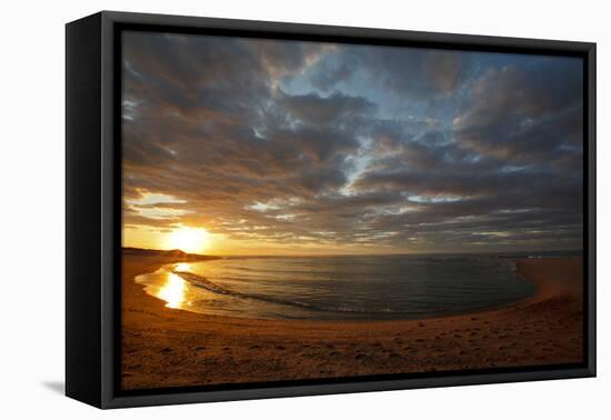 Sunset over Meadow Beach, Cape Cod National Seashore, Massachusetts-Jerry & Marcy Monkman-Framed Premier Image Canvas