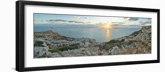 Sunset over Mediterranean Sea, Dingli, Malta-null-Framed Photographic Print