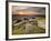 Sunset over Millstones, Froggatt and Curbar Edge, Peak District National Park, Derbyshire, England,-Chris Hepburn-Framed Photographic Print