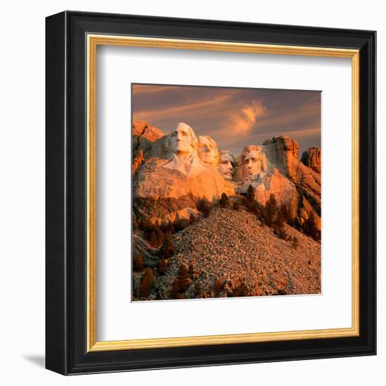 Sunset Over Mount Rushmore-null-Framed Premium Giclee Print