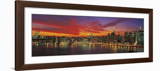 Sunset over New York (detail)-Richard Berenholtz-Framed Art Print