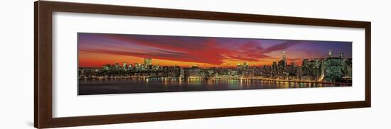 Sunset over New York-Richard Berenholtz-Framed Art Print