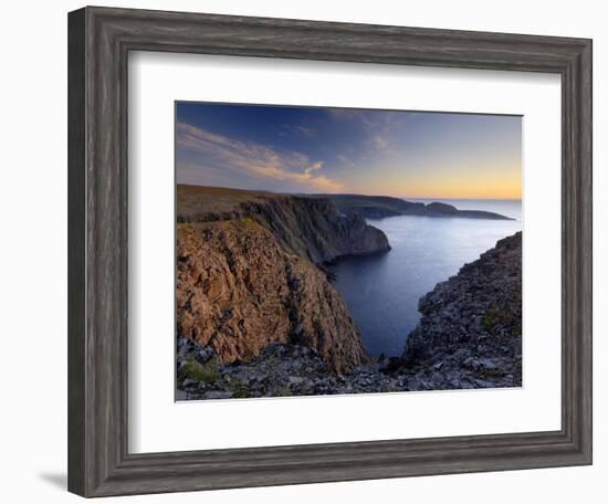 Sunset Over Nordkapp, North Cape, Mageroya Mahkaravju Island, Norway-Gary Cook-Framed Photographic Print